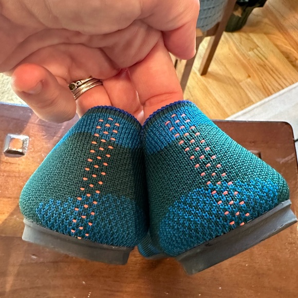 Rothy’s green and blue camo loafers - Picture 2 of 5